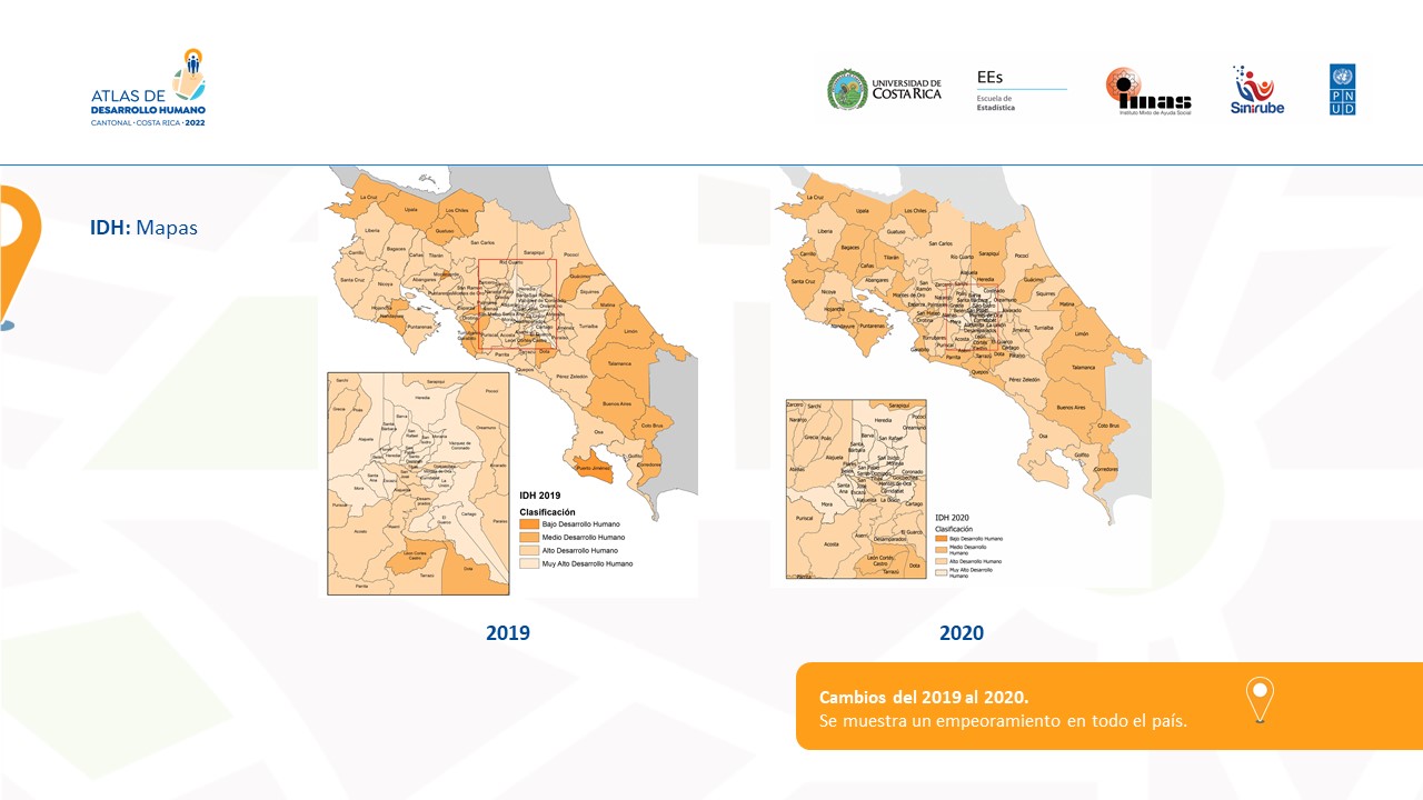 Mapas Atlas de Desarrollo Cantonal Costa Rica 2022