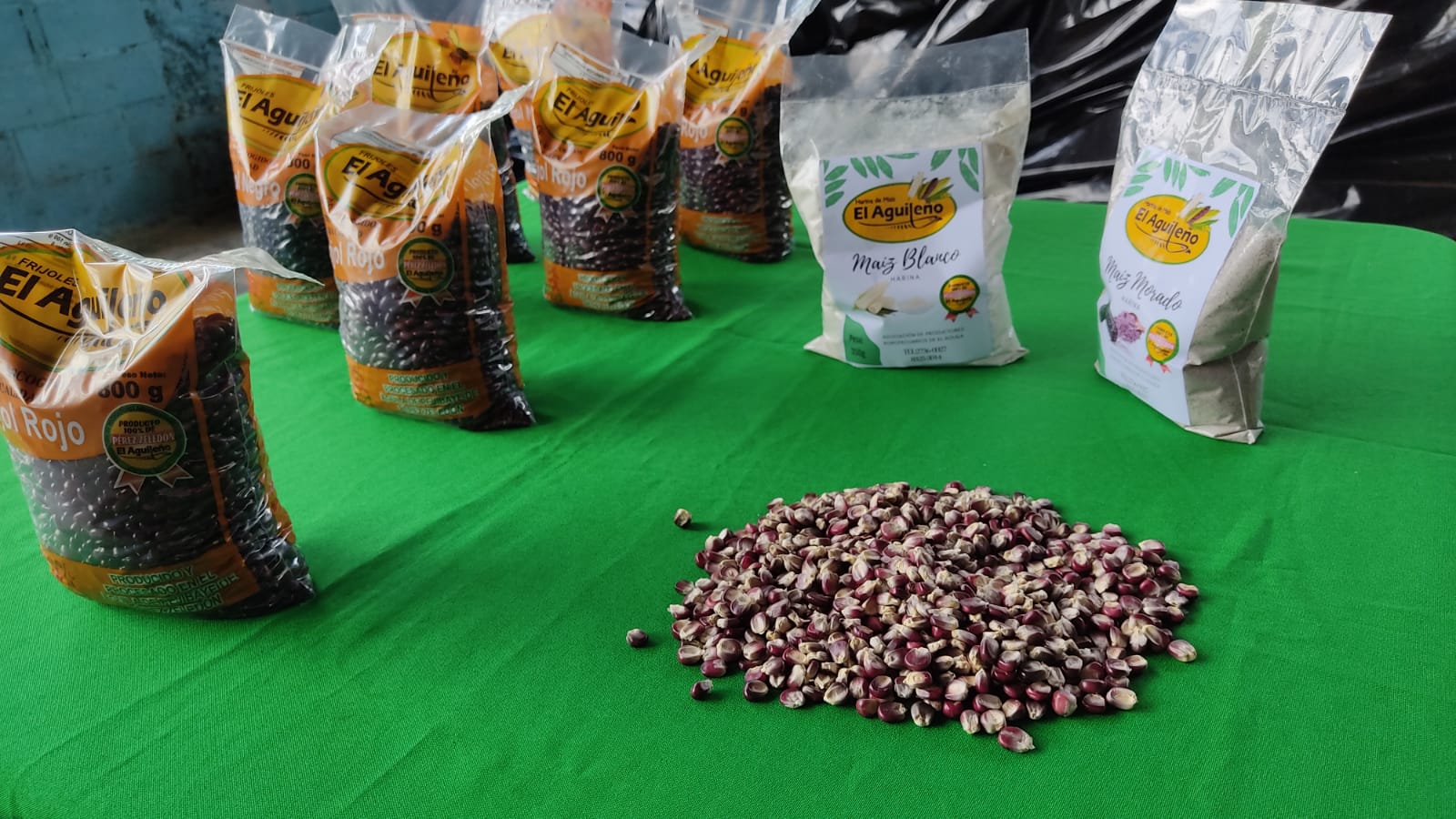 Productos agroindustriales, arroz, frijoles y maíz