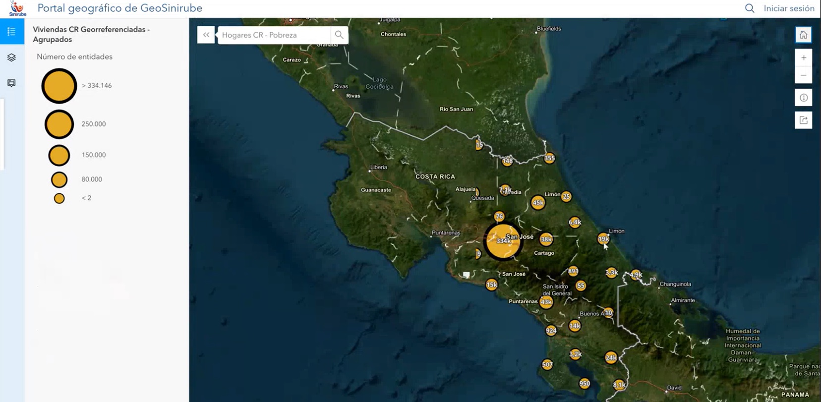 Imagen del sistema GeoSinirube.