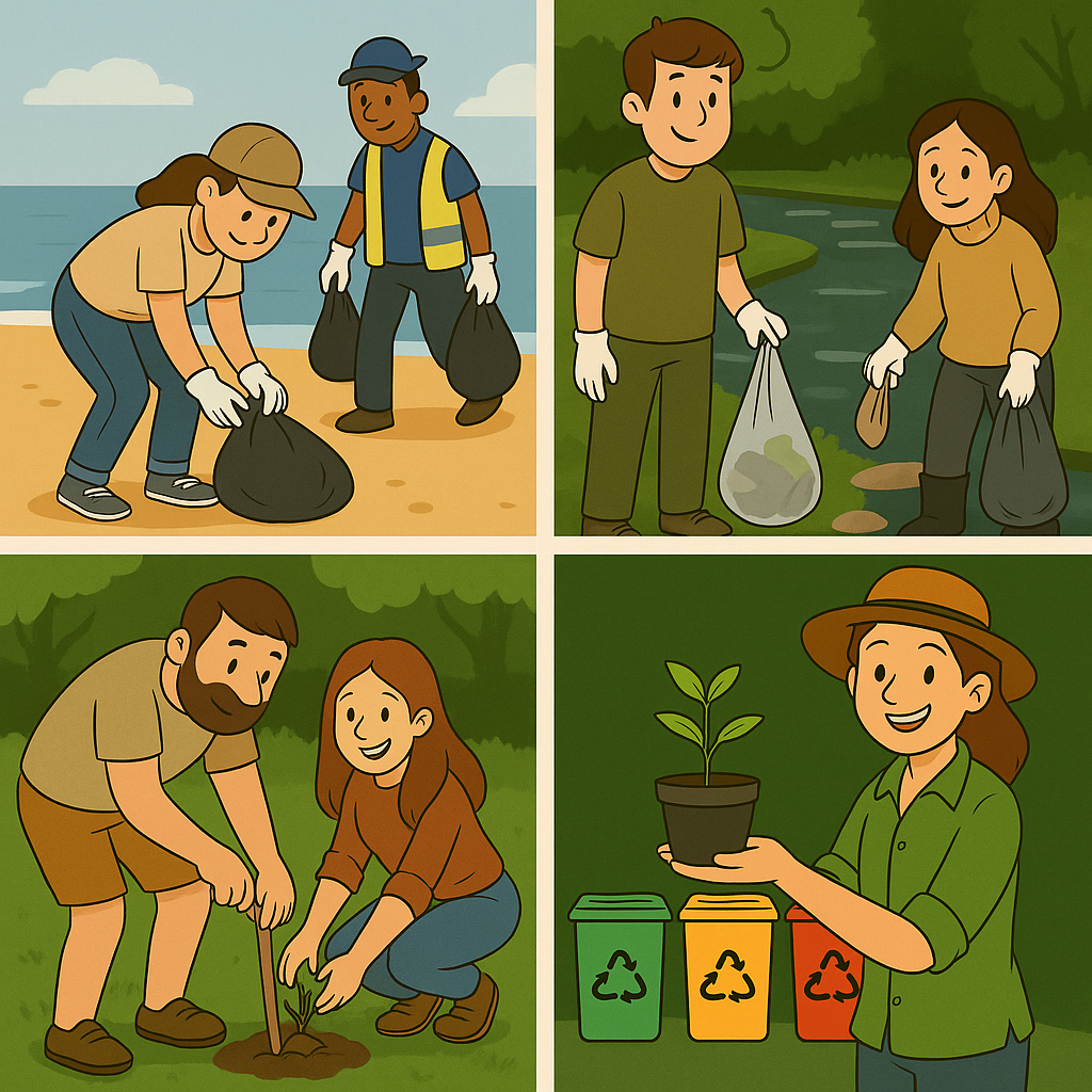 Ilustración sobre gestiones ambientales