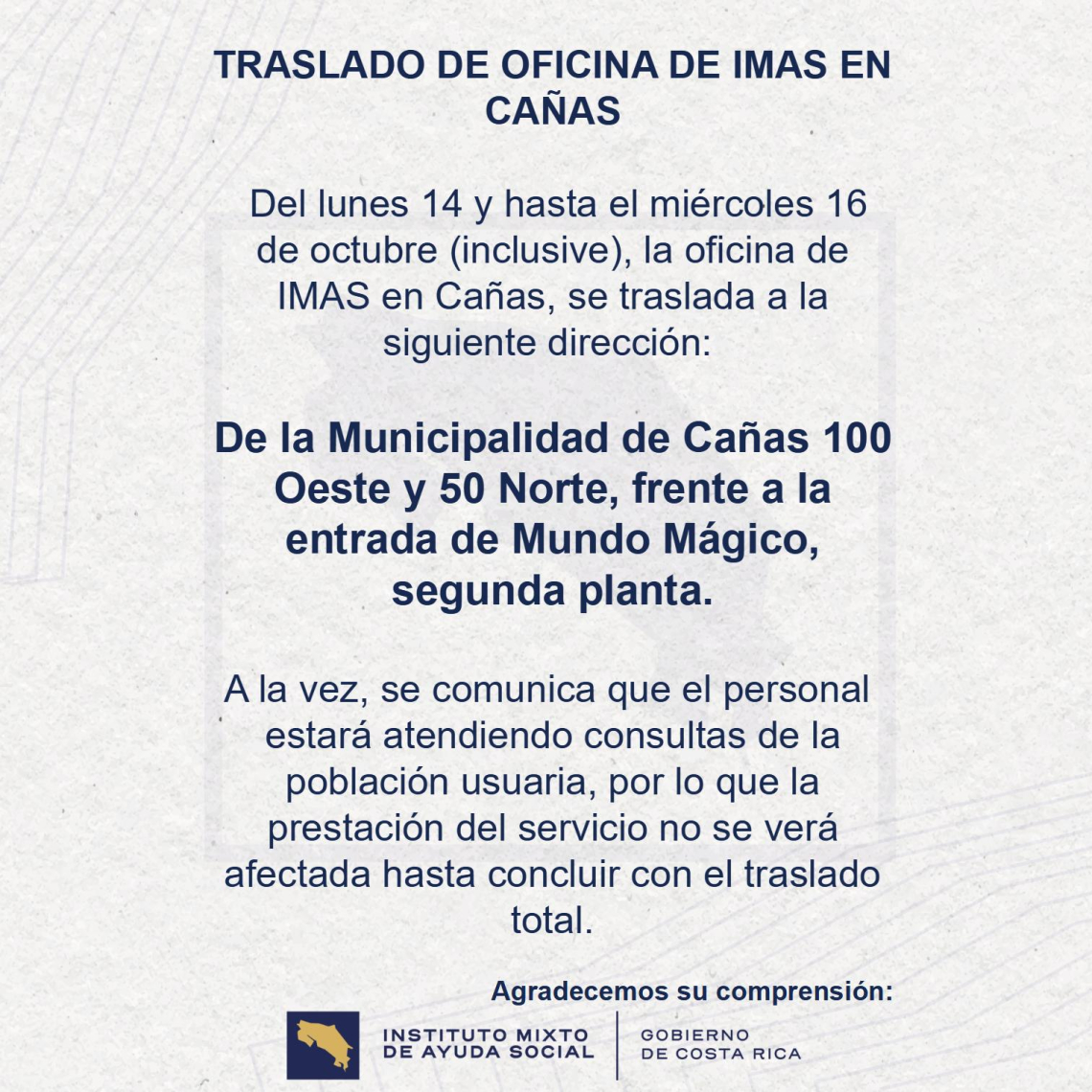 Traslado de la ULDS de Cañas