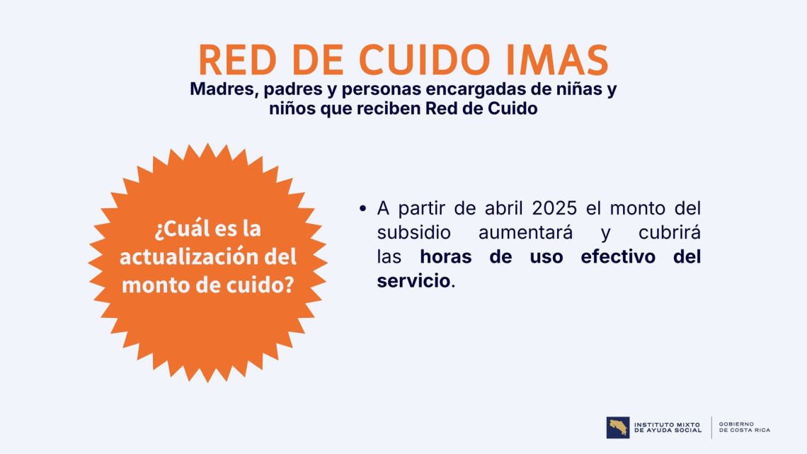 Montos Red de Cuido