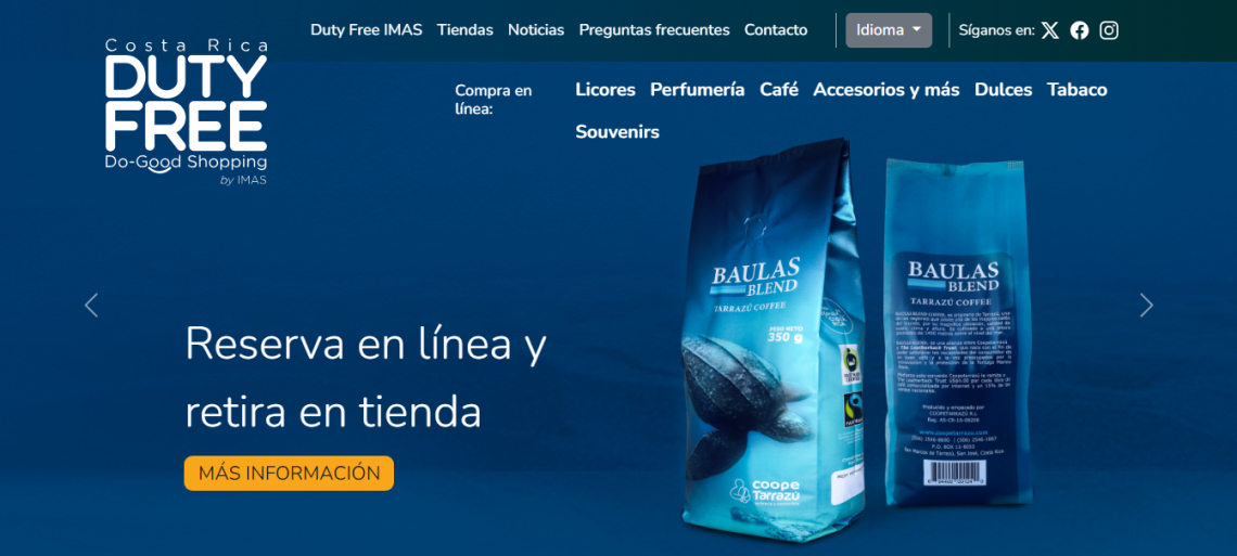 Imagen del sitio el sitio nuevo de Duty Free