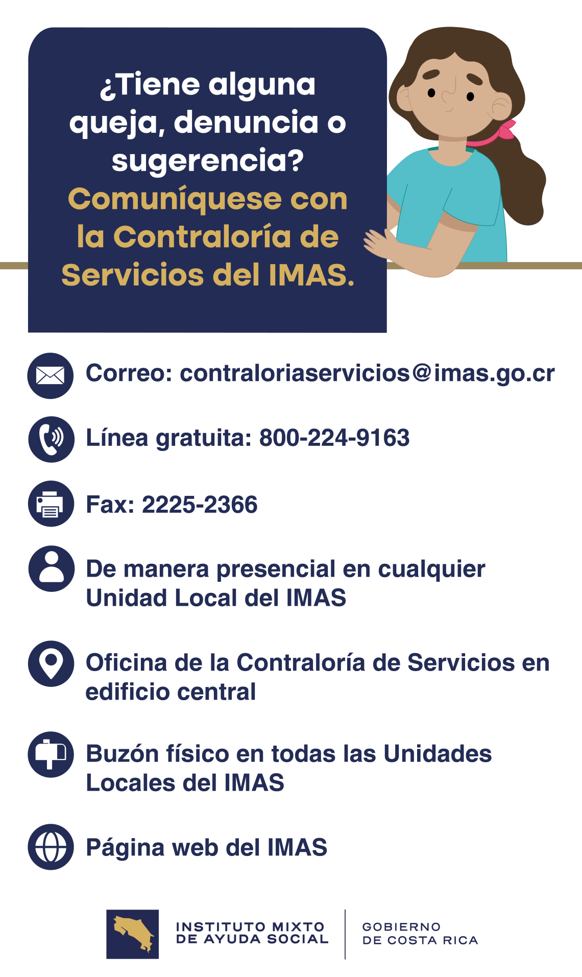 Informemos a las personas usuarias