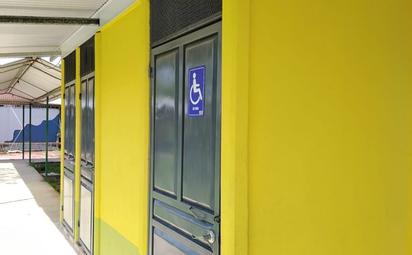 Fotografía de las obras sanitarias con accesibilidad.