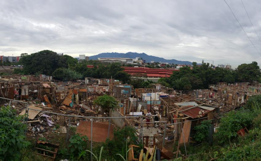 Imagen del terreno desalojado del Triángulo de Solidaridad