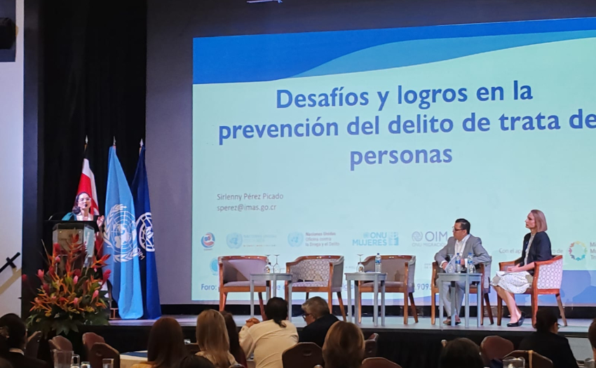 En la foto: Foro Sobre Desafíos y logros en la prevención del delito de trata de personas