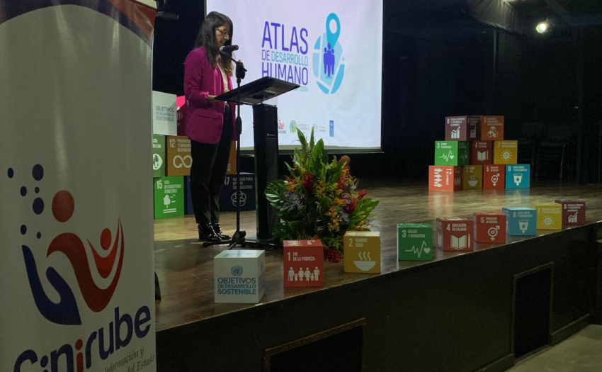 Imagen de Lisseth Rodríguez Garita, Directora Ejecutiva del Sinirube durante la presentación del Atlas Cantonal 2024