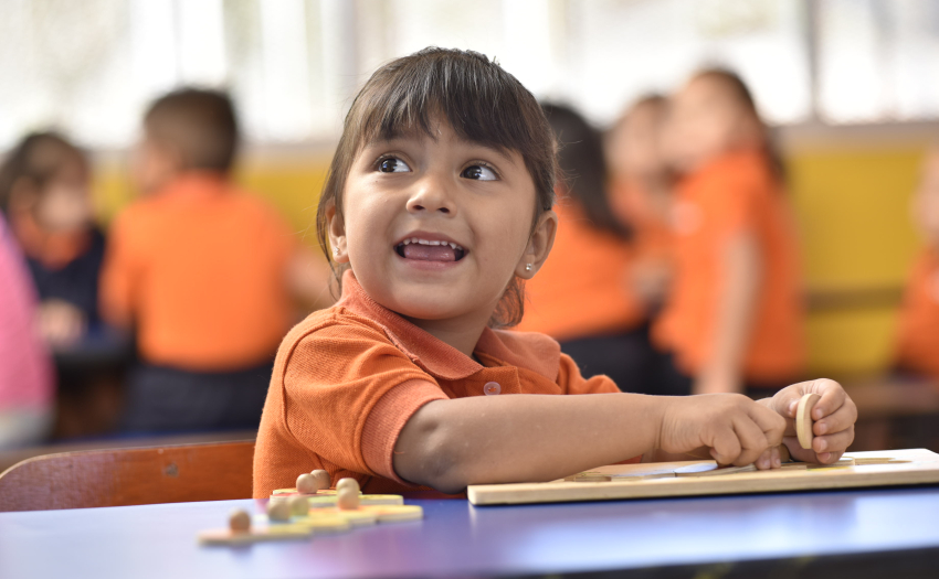 Niña que forma parte de la Red de Cuido. 