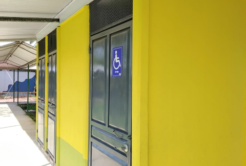 Fotografía de las obras sanitarias con accesibilidad.